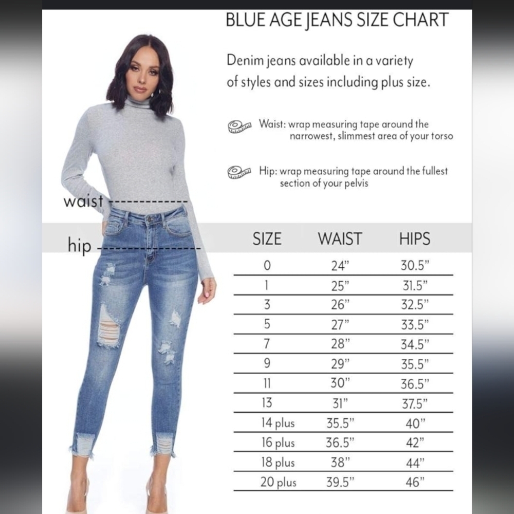 NWT Blue Age Distressed Skinny Jeans Size 7 - Picture 12 of 12